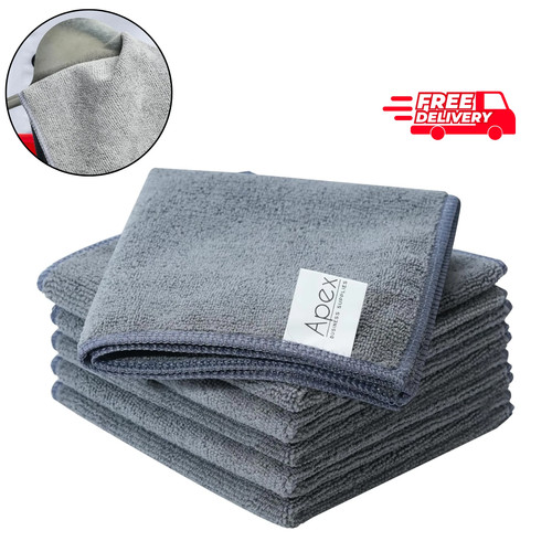 Grey microfibre cloths - microfibre,