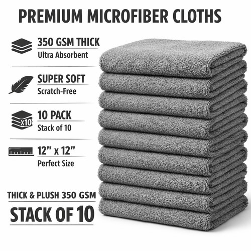 Microfiber cleaning cloths 350 - microfiber,